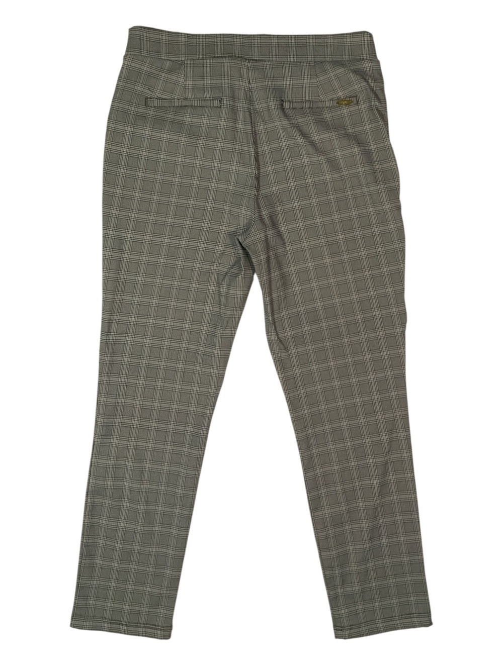 Calvin Klein Women’s Gray Plaid Stretch Slim-Leg Dress Pants Size 14